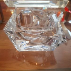 DAUM Vintage 1960's crystal ashtray.SIGNED Daum France